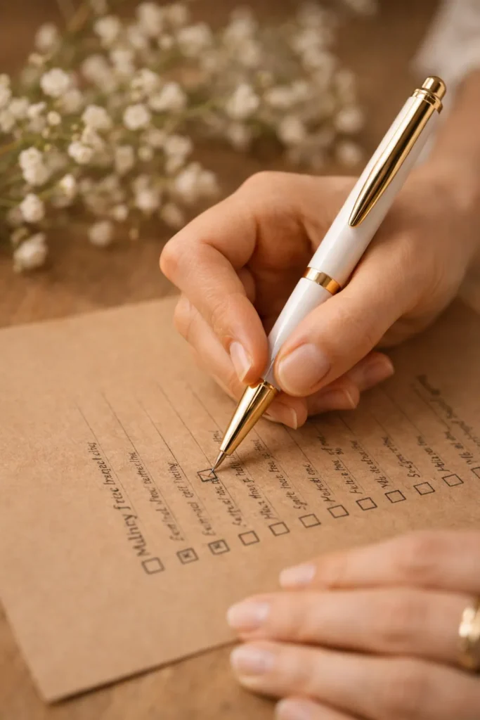 checklist do casamento