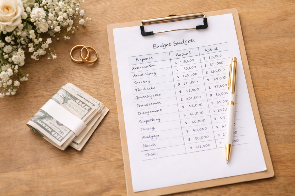 orçamento de casamento