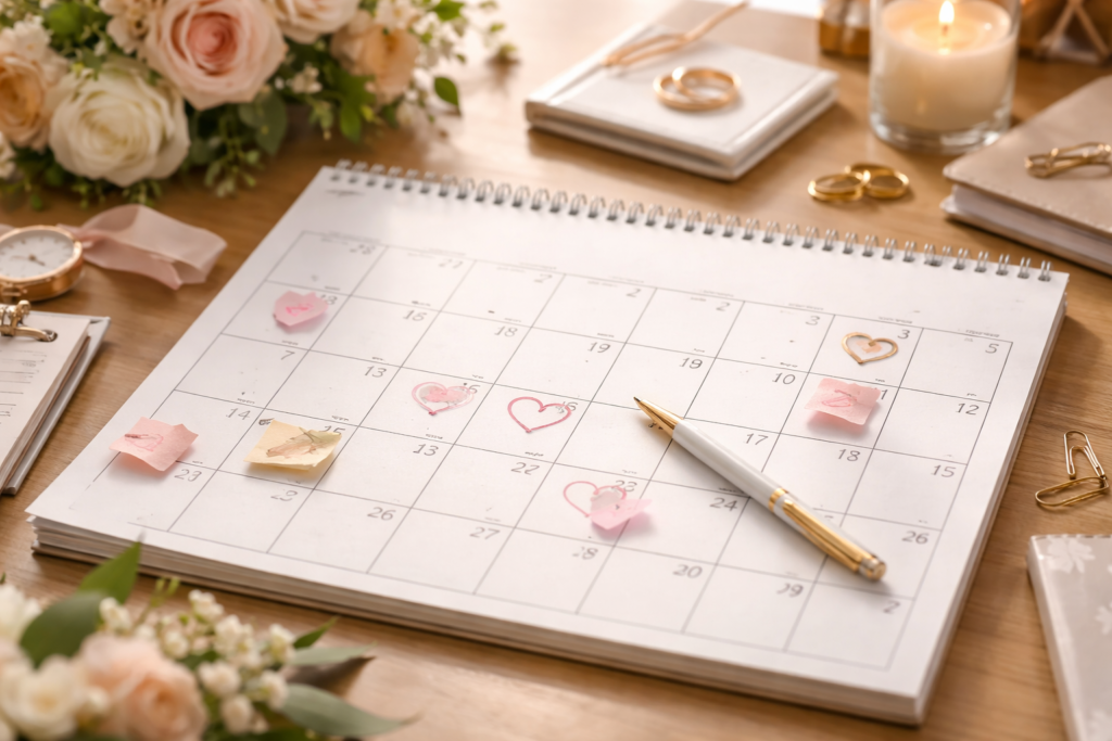 cronograma casamento planejamento datas organização casamento