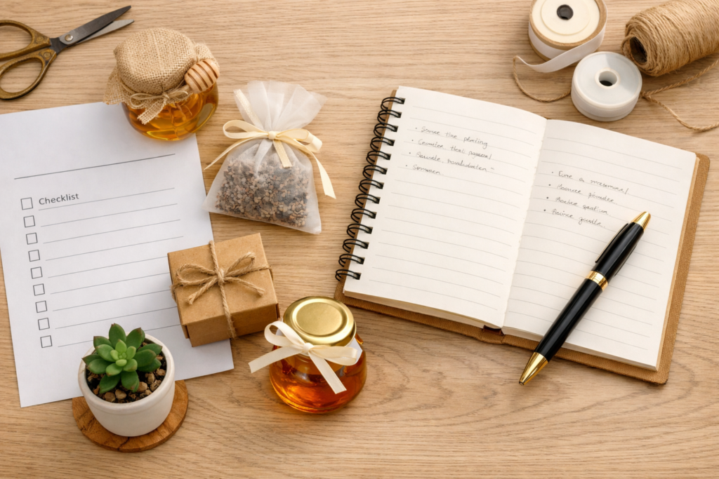 planejamento lembrancinhas de casamento passo a passo checklist