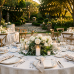 como economizar no buffet de casamento com mesa de recepcao elegante ao ar livre