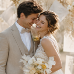 casal jovem rindo junto na comemoração das bodas de papel, 1 ano de casamento