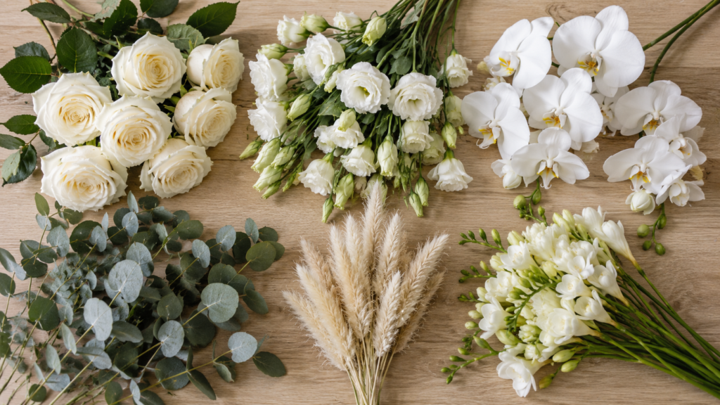 flores para arco de casamento em close mostrando variedades de resistência ao calor