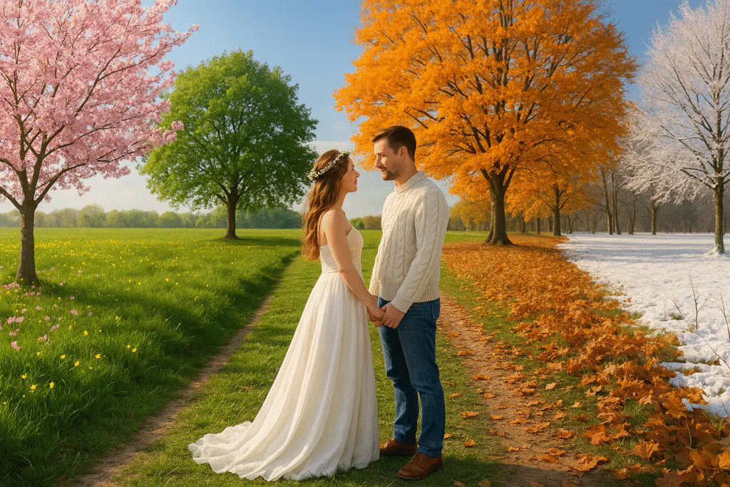 Estações do ano como inspiração para data do casamento